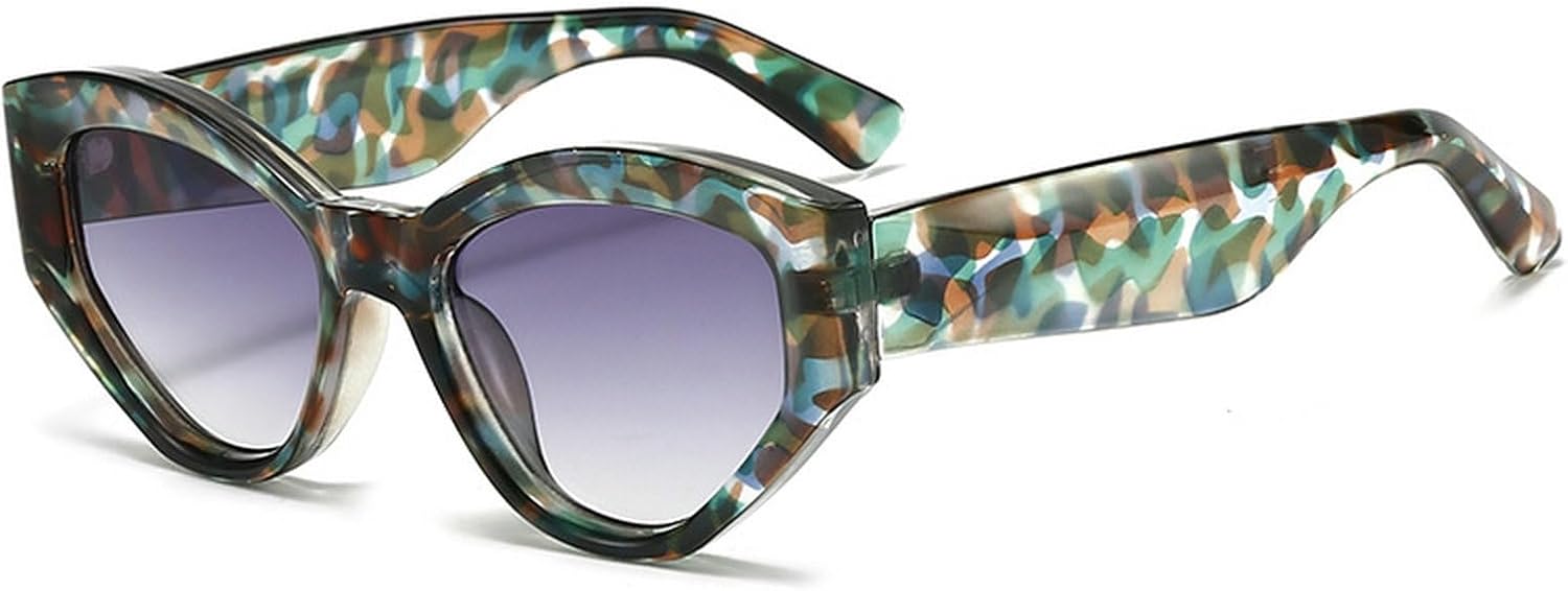 

Модные женские солнцезащитные очки «кошачий глаз», роскошные винтажные солнцезащитные очки с градиентным переходом, ретро-очки, защита от ультрафиолета UV400 mincl, Flower