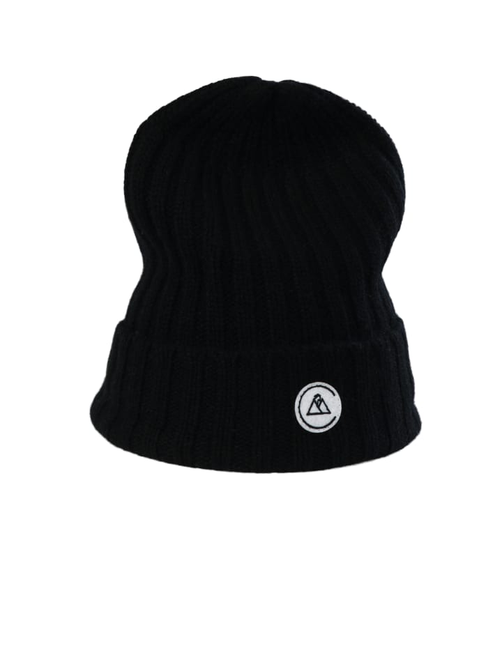 

CASH-MERE.CH Шапка из органической ребристой ткани, черная