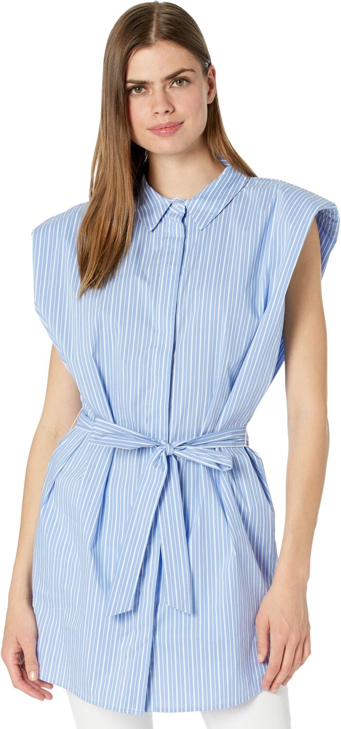 

Рубашка Bardot Stripe Shoulder Pad Shirtdress, цвет Blue Stripe