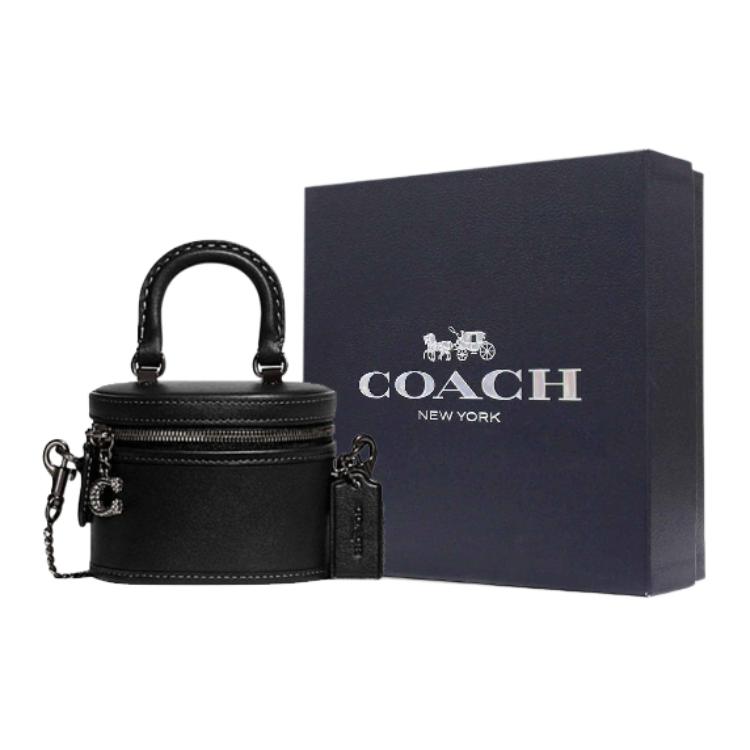 

COACH Кожаная сумка через плечо миниатюрная черная