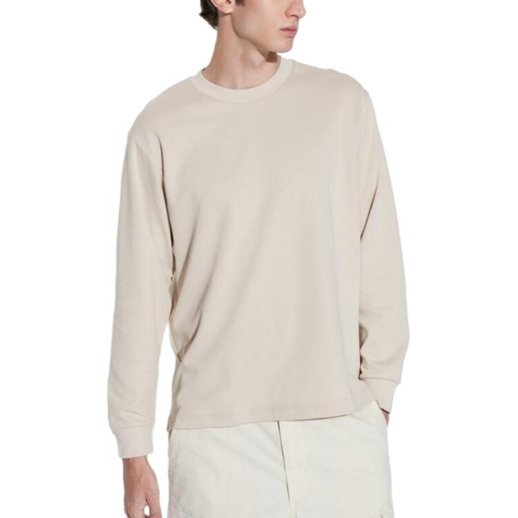 Футболка U Collection мужская светло-бежевая Uniqlo, светло-бежевый — фото 2