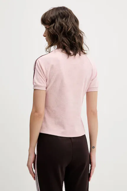 Футболка с коротким рукавом slim fit Adidas Originals, розовый — фото 3