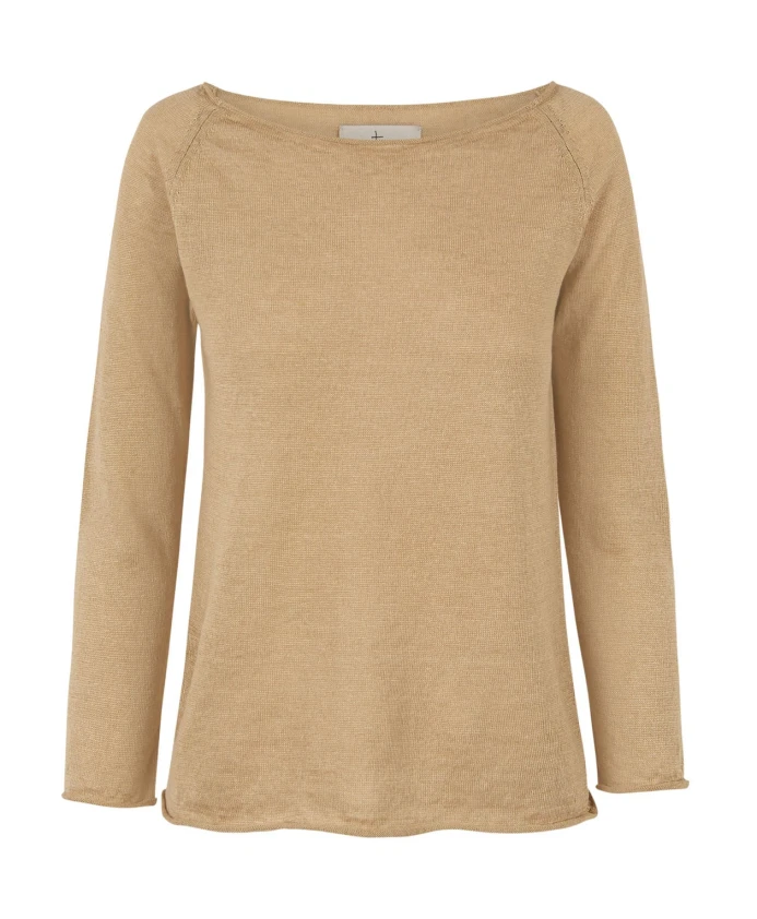 

Ринен, бежевый льняной вязаный свитер Cortana, бежевый