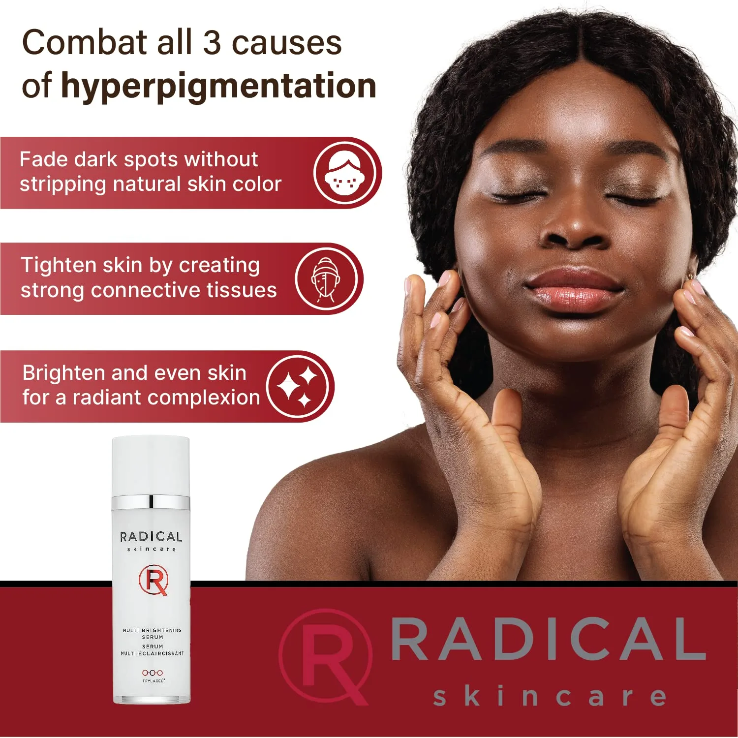 Сыворотка Radical Skincare — Multi Brightening Serum - борется с 7 причинами неровного тона кожи, подтягивает и, 30 мл — фото 4
