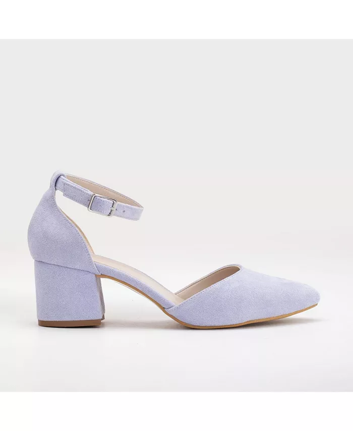 Туфли-лодочки Marcelle на низком каблуке Forever & Always Shoes, фиолетовый