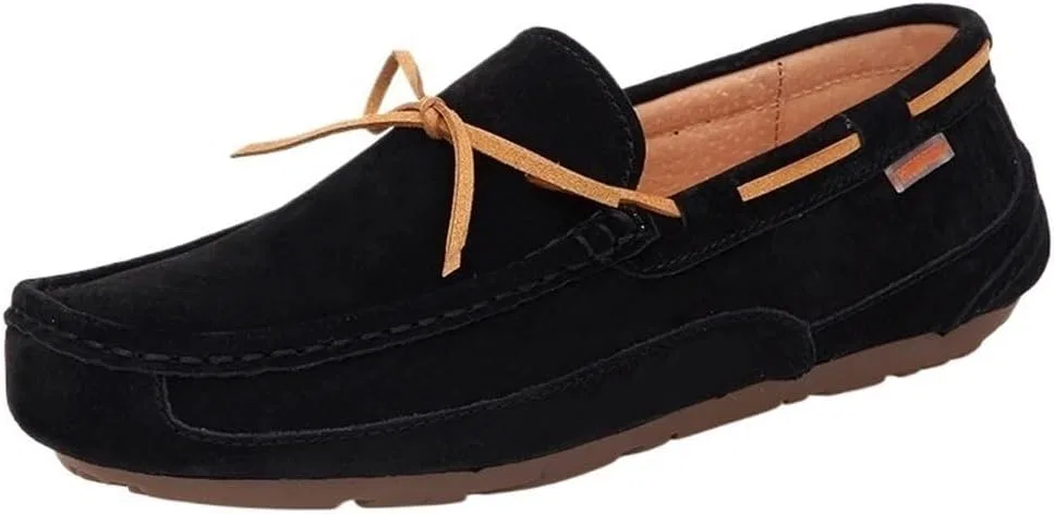 Лоферы замшевые Mens Loafers, черный DHFIRUFSHLO