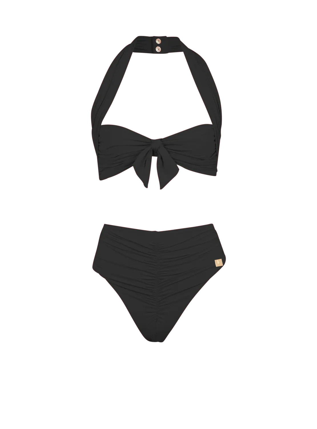 

Однотонный раздельный купальник Balmain, черный/красный