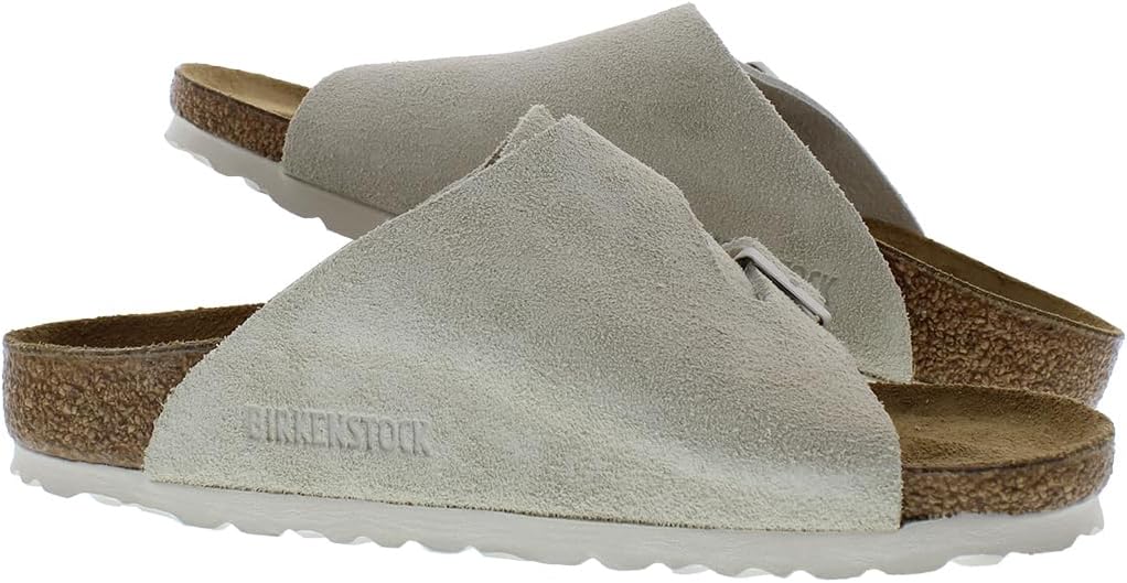 Сандалии Birkenstock Unisex Zurich BS из замши с тиснением, бежевый — фото 3