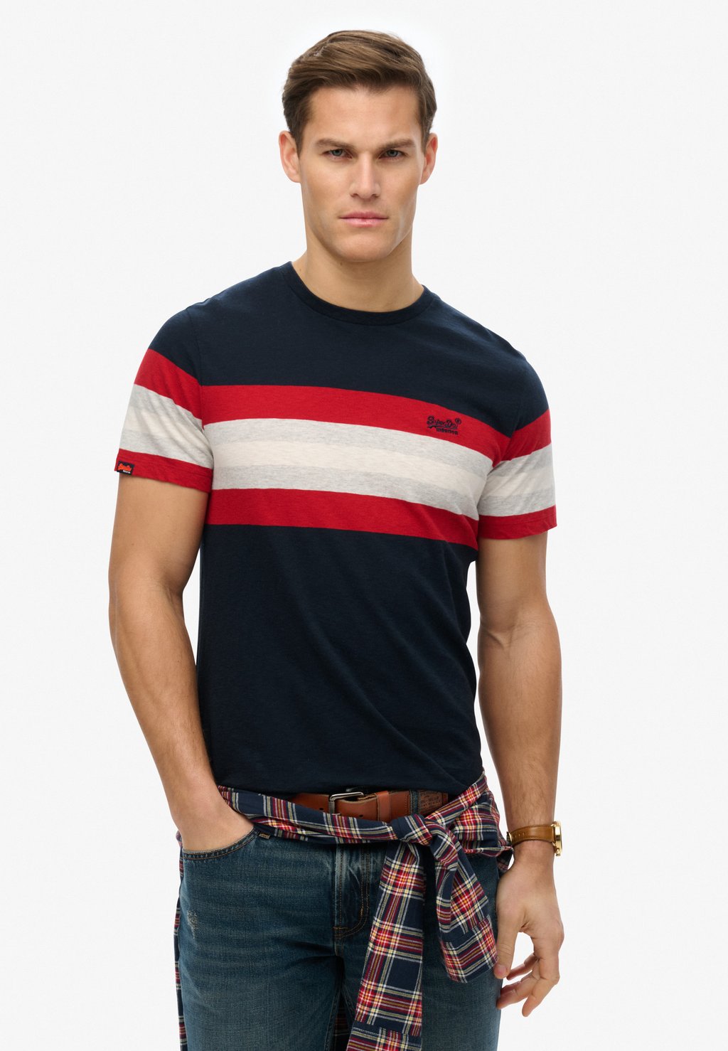 

Футболка с принтом ESSENTIALS STRIPE Superdry, синий