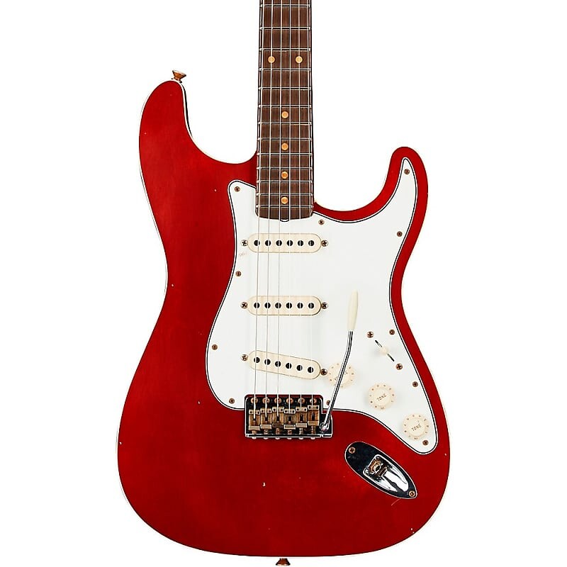 

Электрогитара Fender Custom Shop Limited-Edition Double-Bound Stratocaster Journeyman Relic Electric Guitar Aged Candy Apple Red