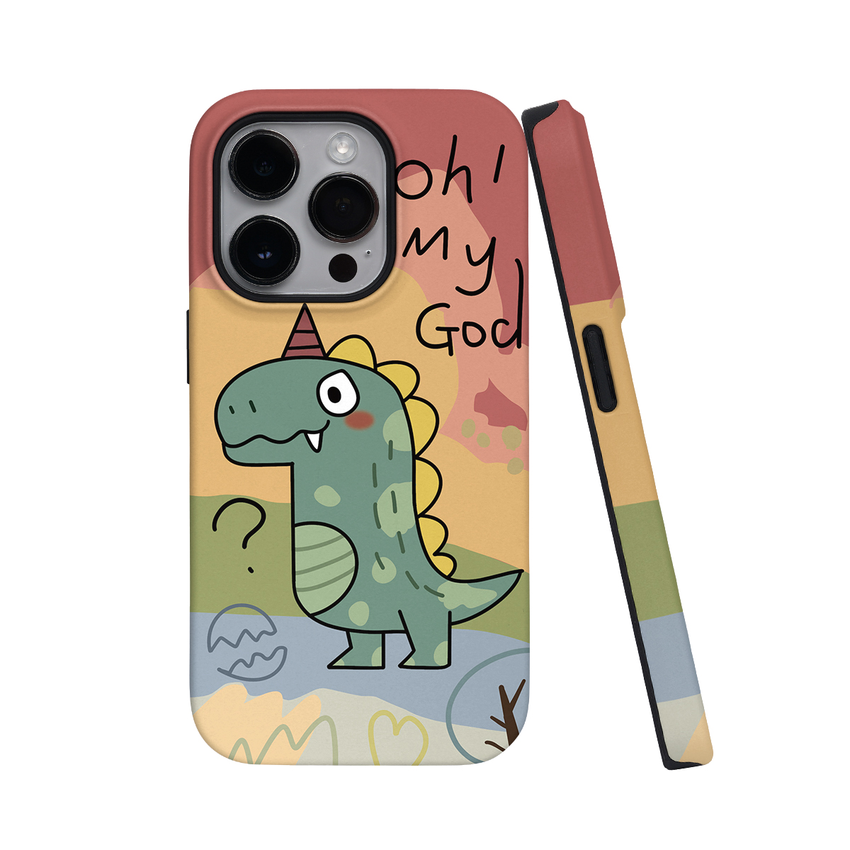 

Чехол для телефона Keshami, Graffiti Green Dinosaur 2-in-1 Anti-Fall Shell