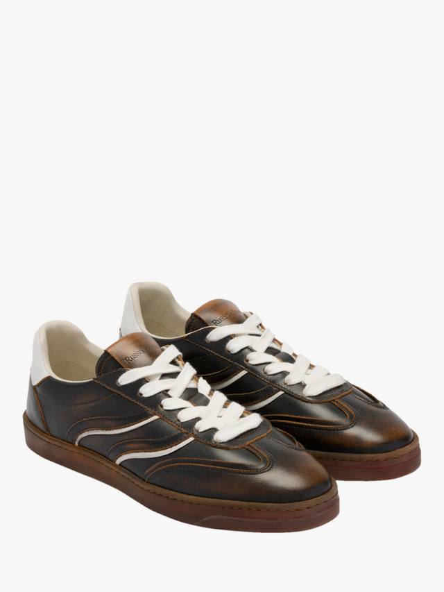 Northfleet кожаные шнурованные классические кроссовки Russell & Bromley, Brown — фото 2
