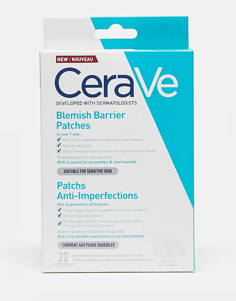 Пластыри CeraVe Blemish Barrier для защиты прыщей и покраснений