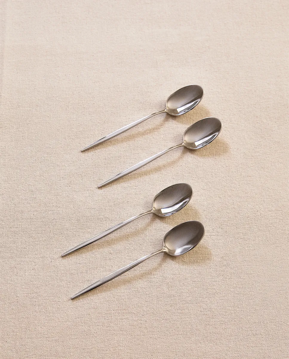 

Упаковка кофейных ложек с тонкими ручками (4 шт.) Zara Home, цвет Steel Grey