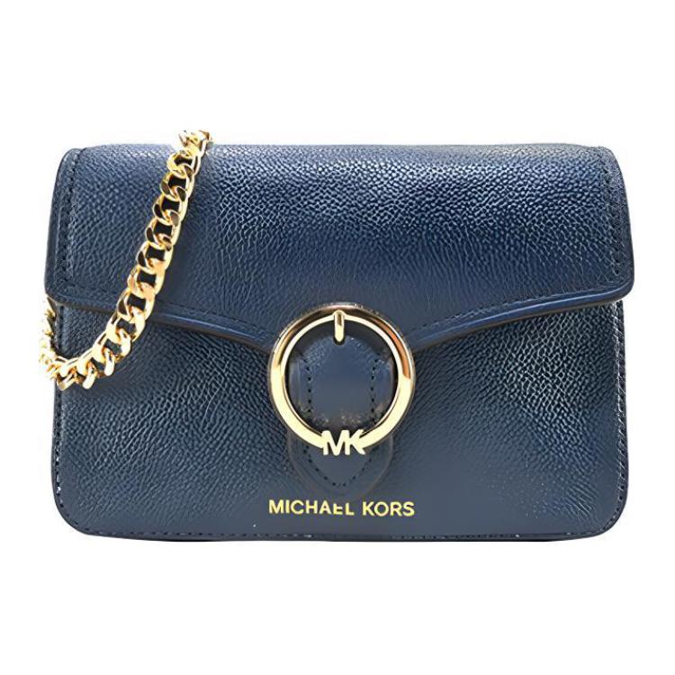 

MICHAEL KORS Сумка через плечо Wanda Cow Leather, маленькая кроссбоди для женщин Navy Blue
