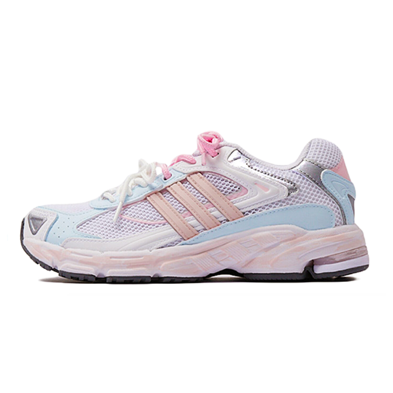 

Кроссовки женские с низким верхом Белые/розовые/синие Adidas
