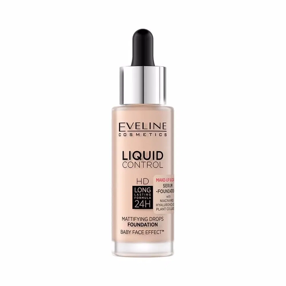 Жидкая тональная основа «Liquid Control HD Light Beige» от Eveline Cosmetics Eveline Cosmetics