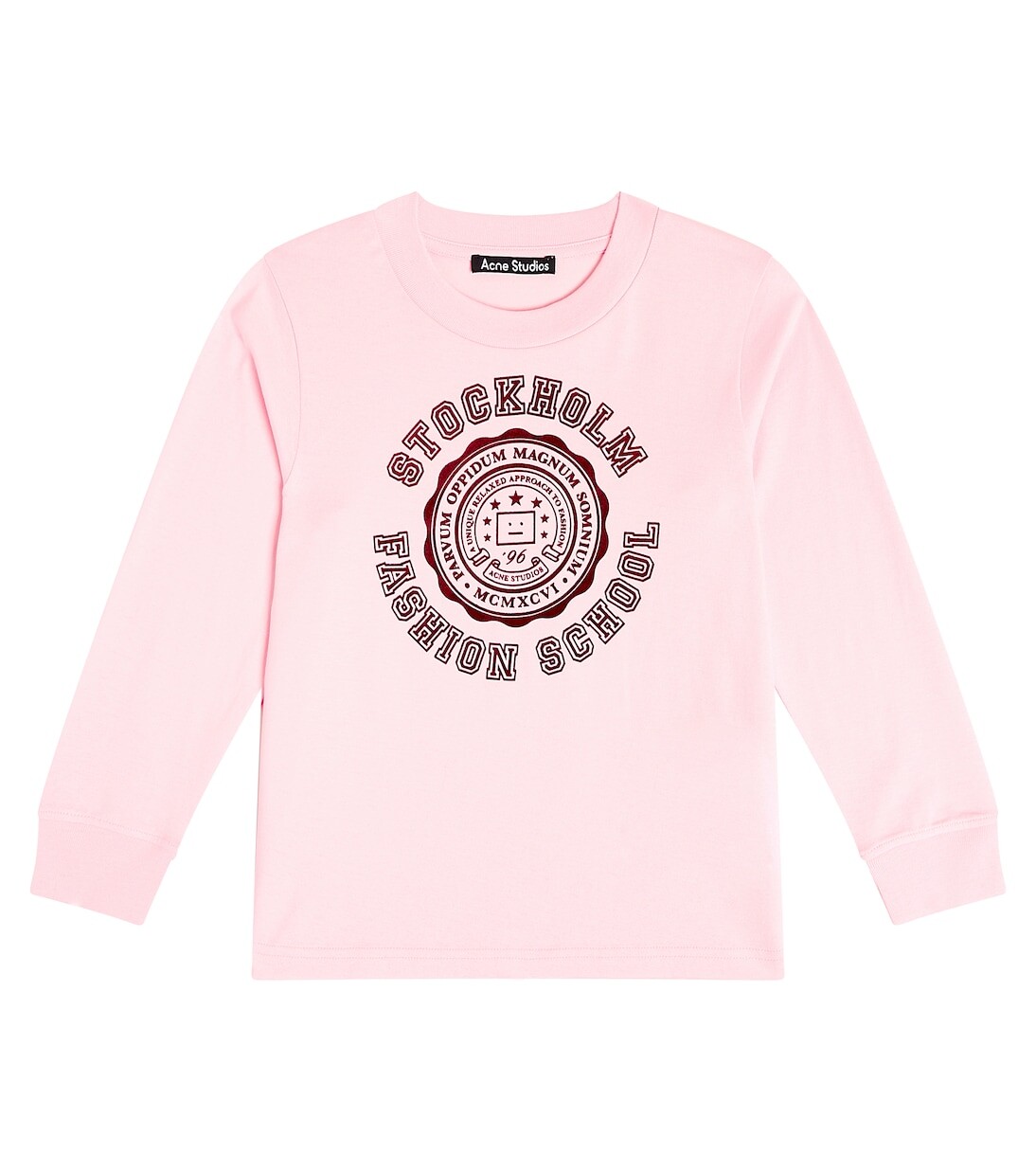 

Футболка из хлопкового джерси с принтом Acne Studios Kids, розовый