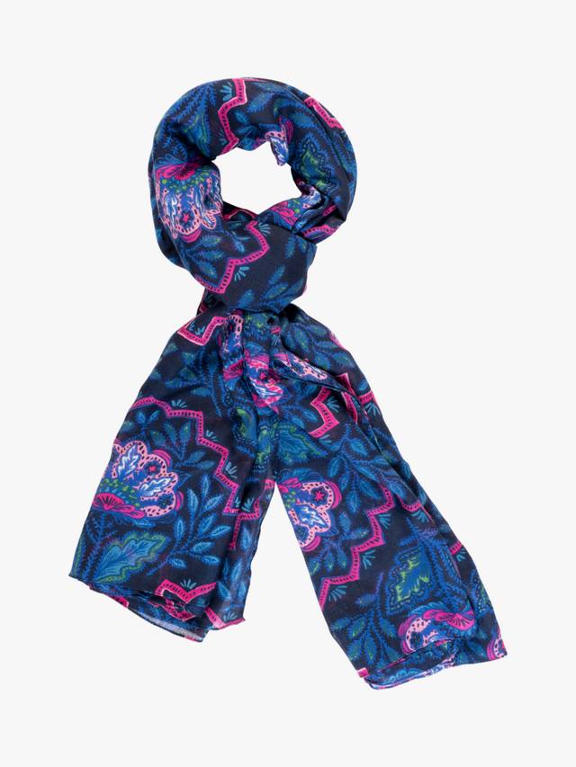 

Мозаичный цветочный шарф chesca, Navy/Pink