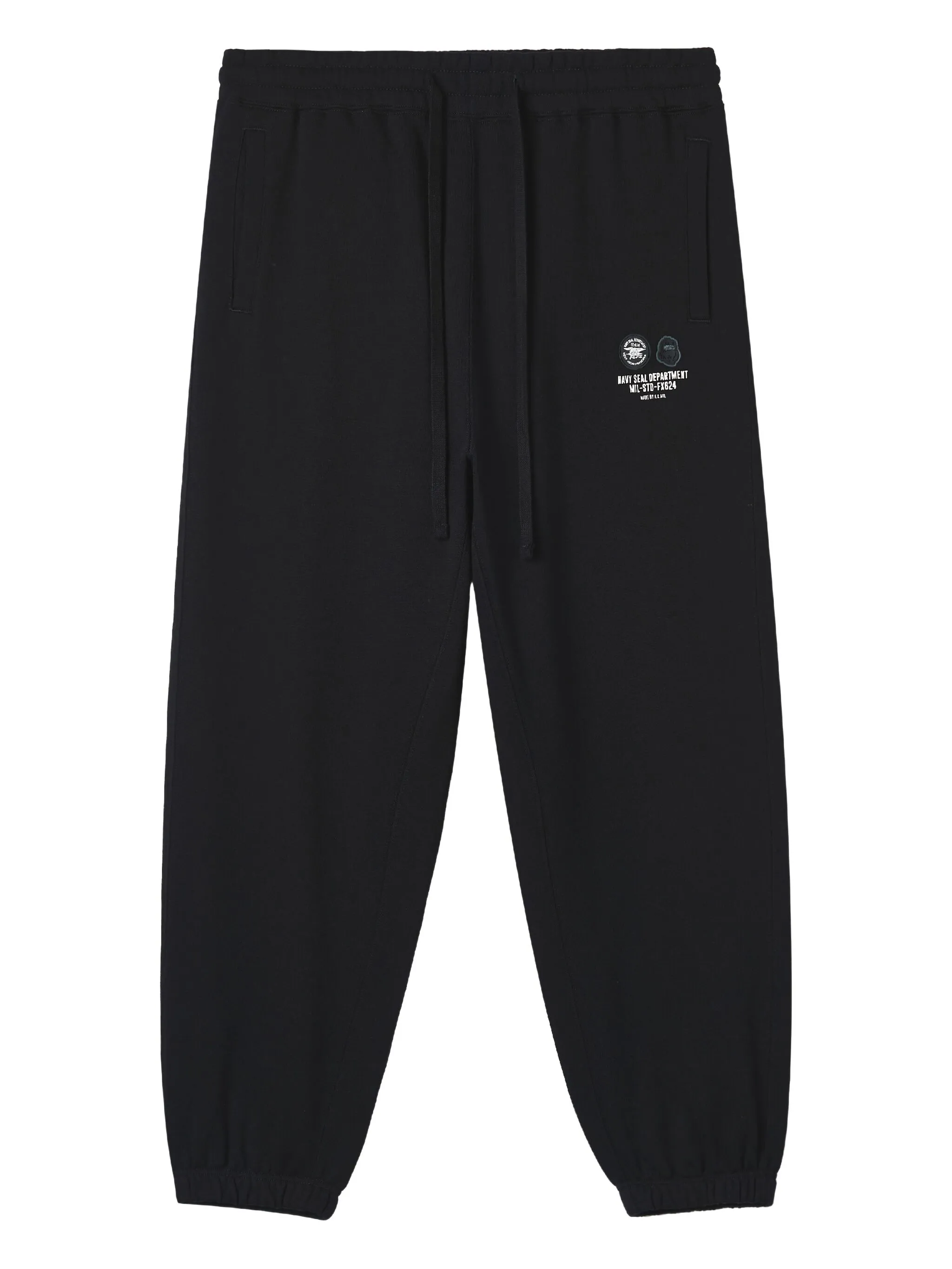 

Брюки с манжетами и нашивкой-логотипом Fingercroxx, черный