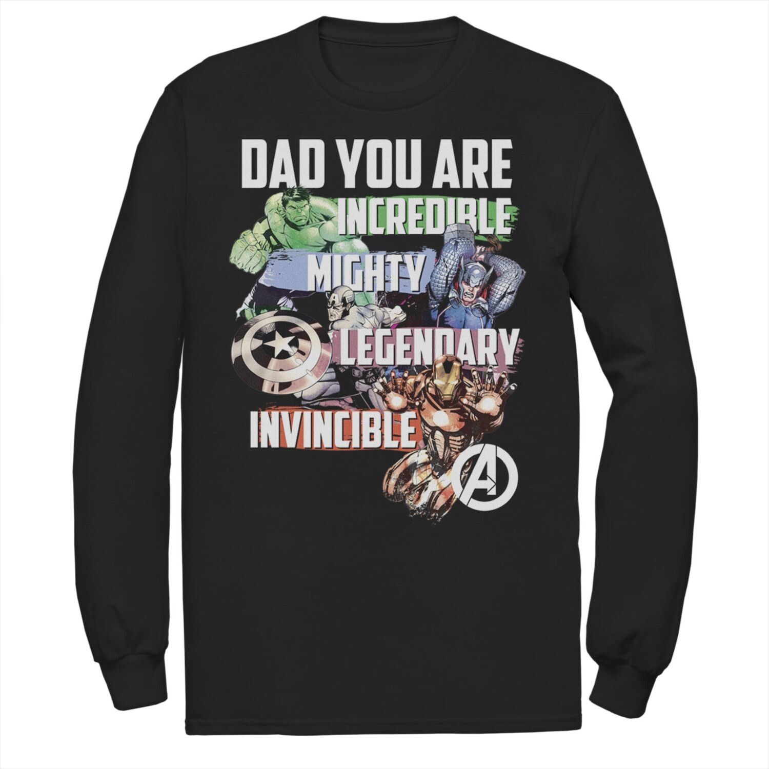 

Мужская футболка Marvel Avengers Dad You Are Incredible Licensed Character