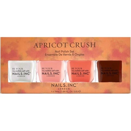 

Набор из 4 лаков для ногтей Nails Inc. Apricot Crush 14 мл — упаковка из 4 шт