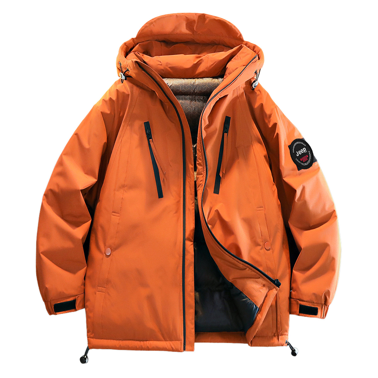 

Пуховик Unisex Hooded Thickened Jeep, earthy желтый