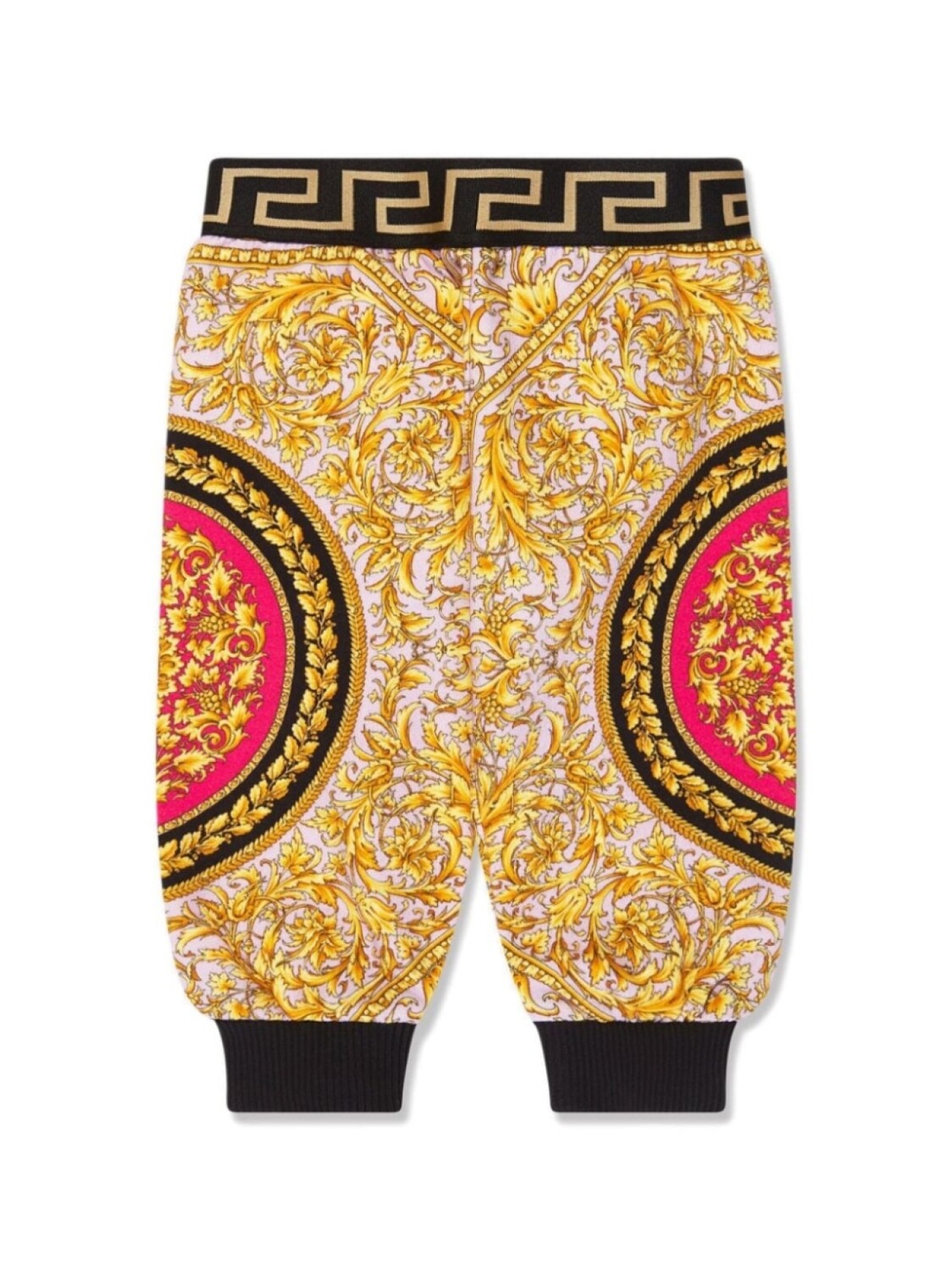 

Брюки с принтом Barocco Versace Kids, розовый