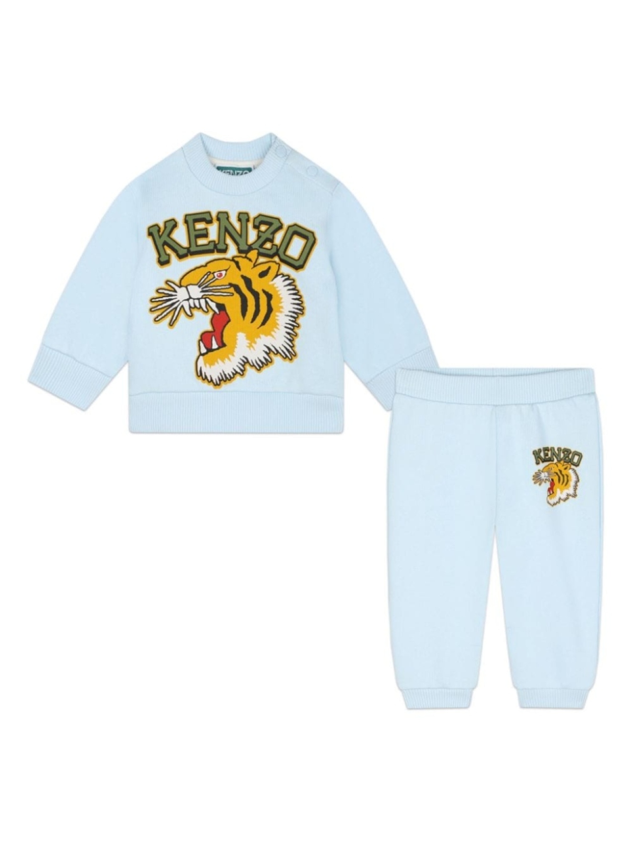 

Kenzo Kids спортивный костюм с принтом Tiger, синий