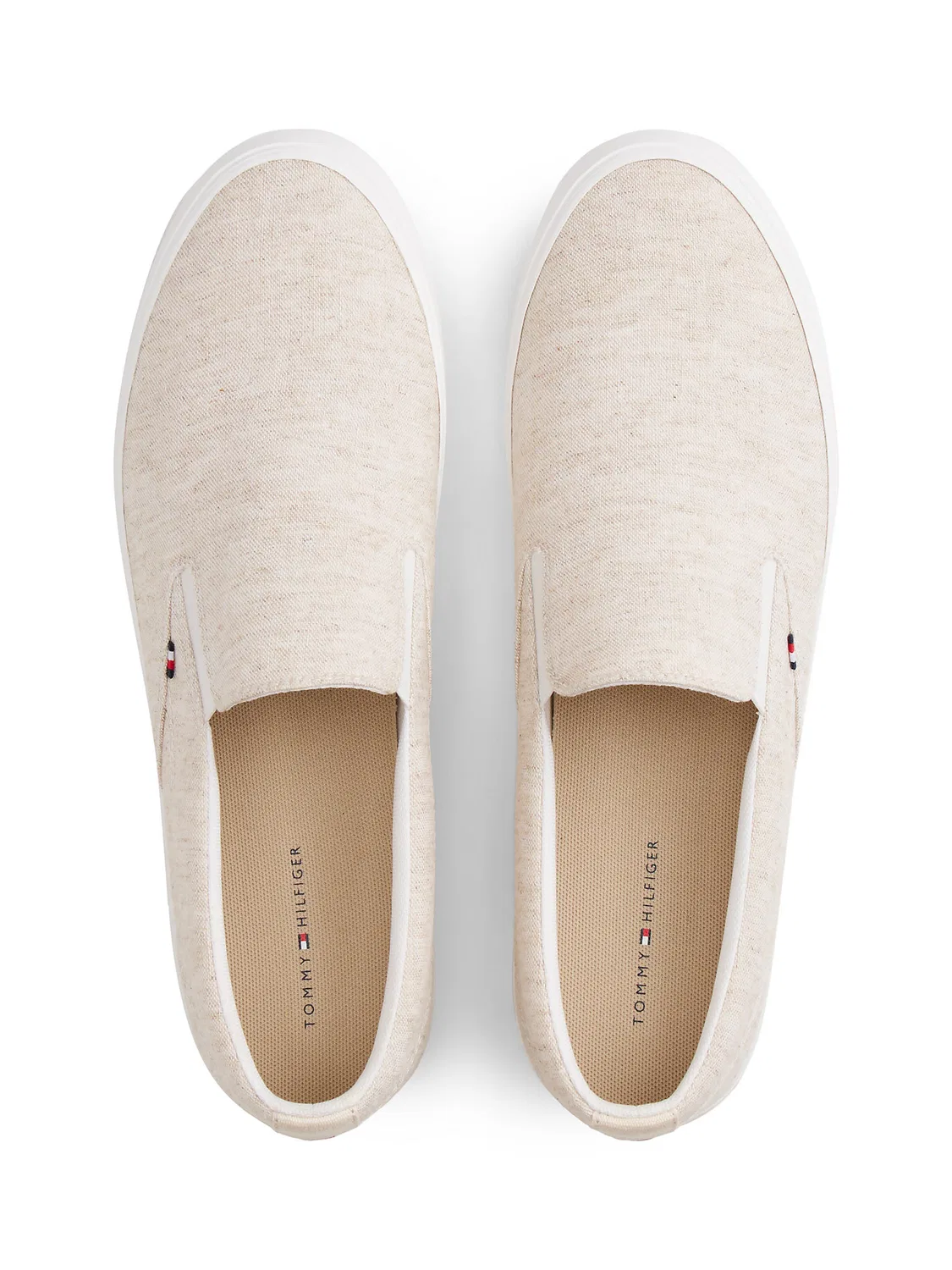 Слипоны Tommy Hilfiger, Ecru — фото 3