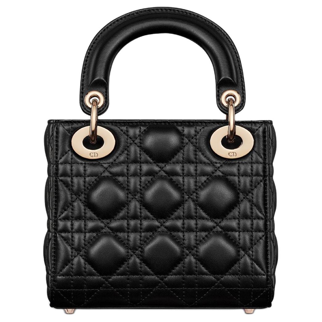 DIOR Женская сумка через плечо миниатюрная черная — фото 3
