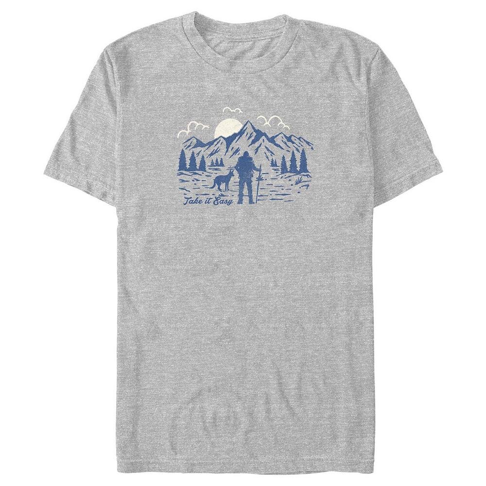 

Футболка Big & Tall Take It Ease Forest Walk с рисунком, цвет Athletic Heather