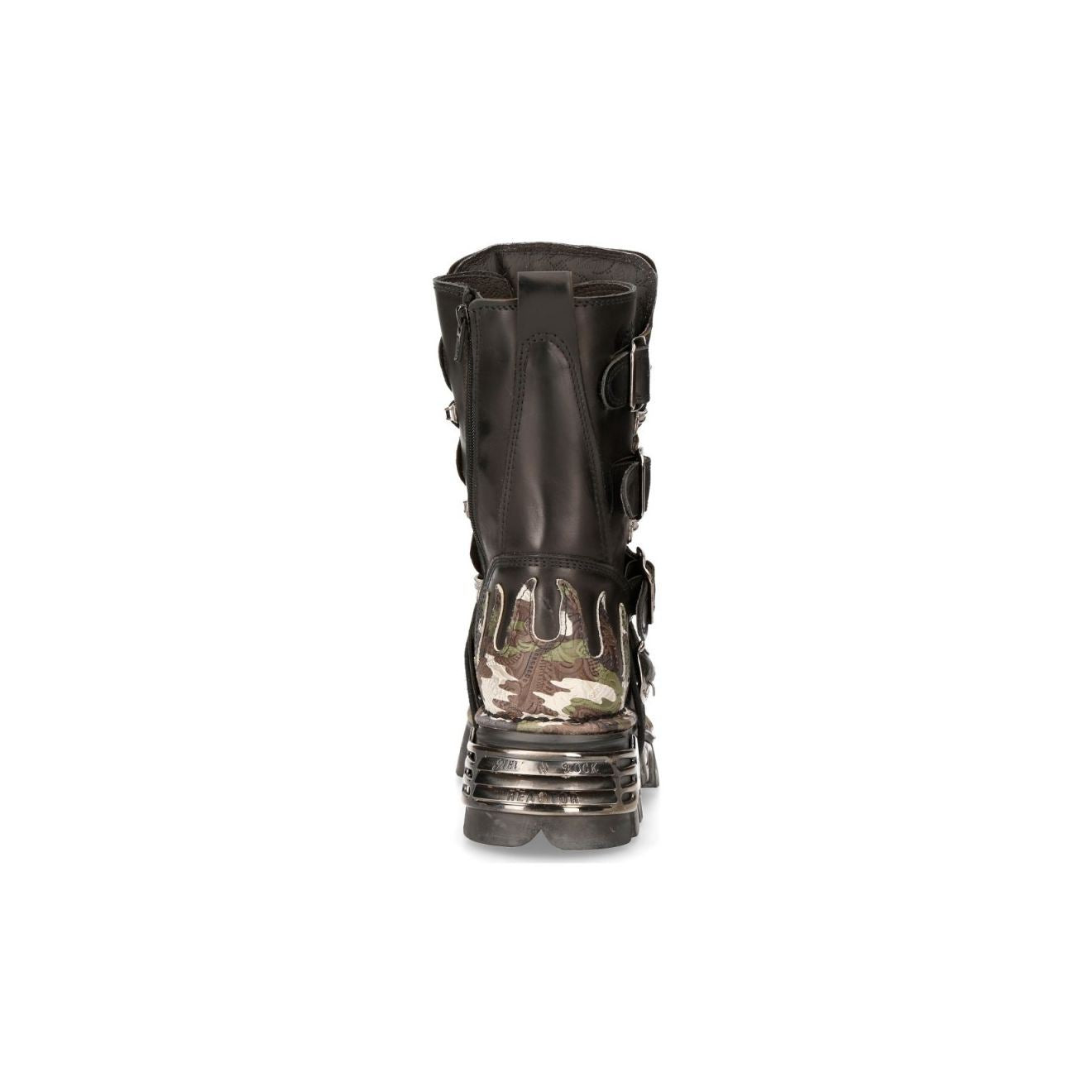 New Rock Flame Accented Camouflage Кожаные мотоциклетные ботинки M-591 ...
