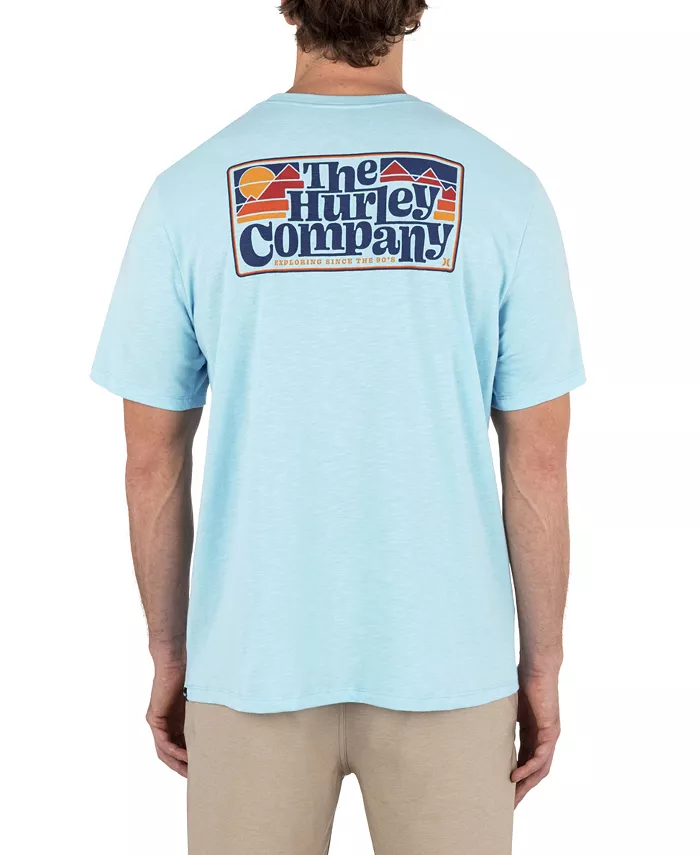 

Мужская футболка с коротким рукавом Slub в стиле 90-х Hurley, синий