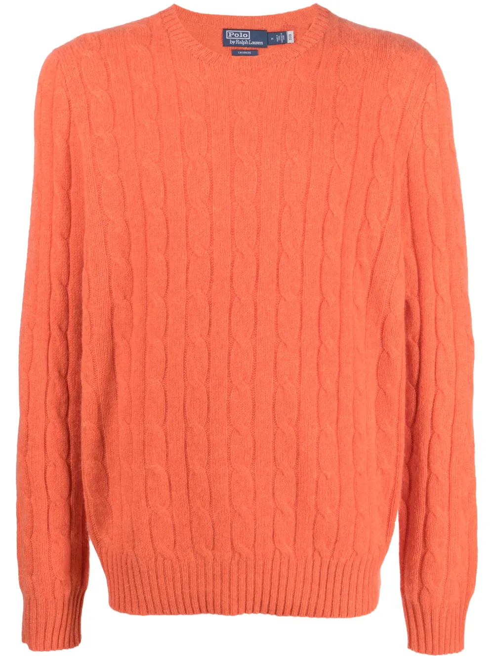 

Кашемировый джемпер фактурной вязки POLO RALPH LAUREN, оранжевый