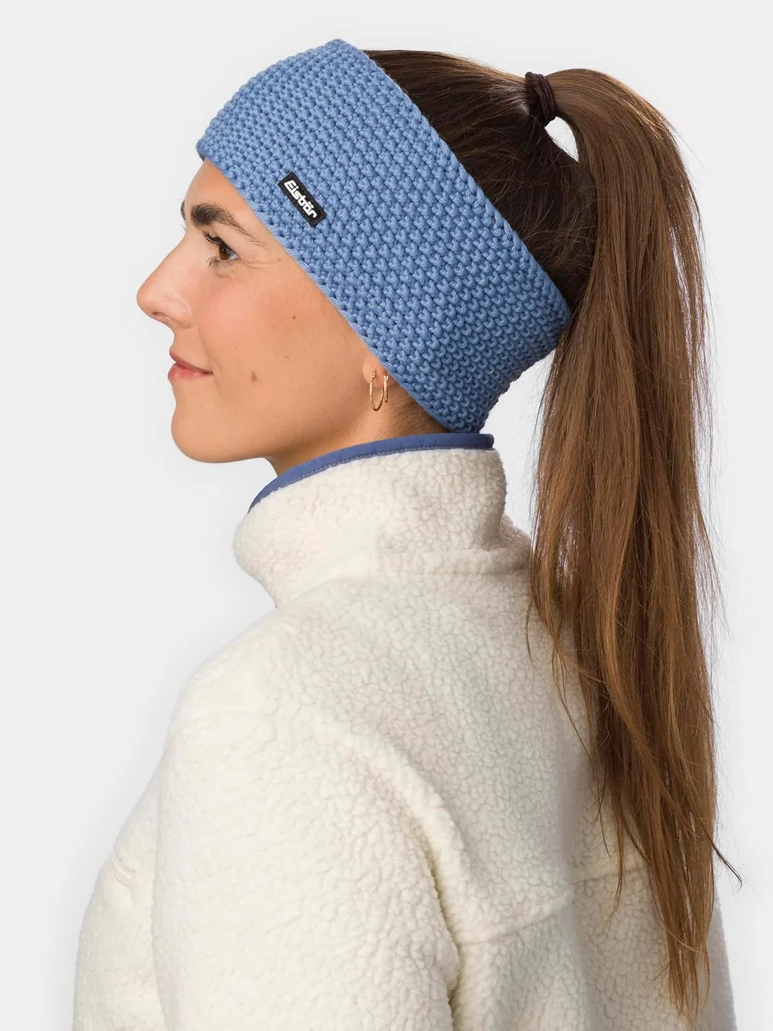 Повязка на голову Eisbär Jamies Unisex Merino с флисом Eisbär, Lightblue — фото 4