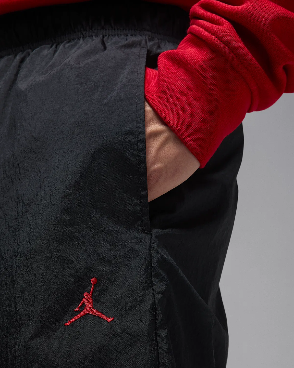 Мужские штаны Jordan Brooklyn Draft, Black/Gym Red/Gym Red — фото 4