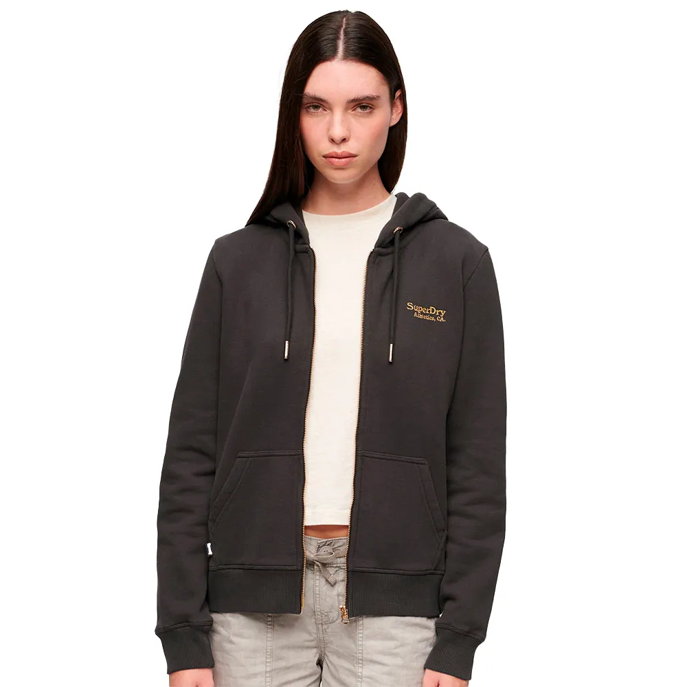 

Толстовка Superdry Essential Logo full zip, черный