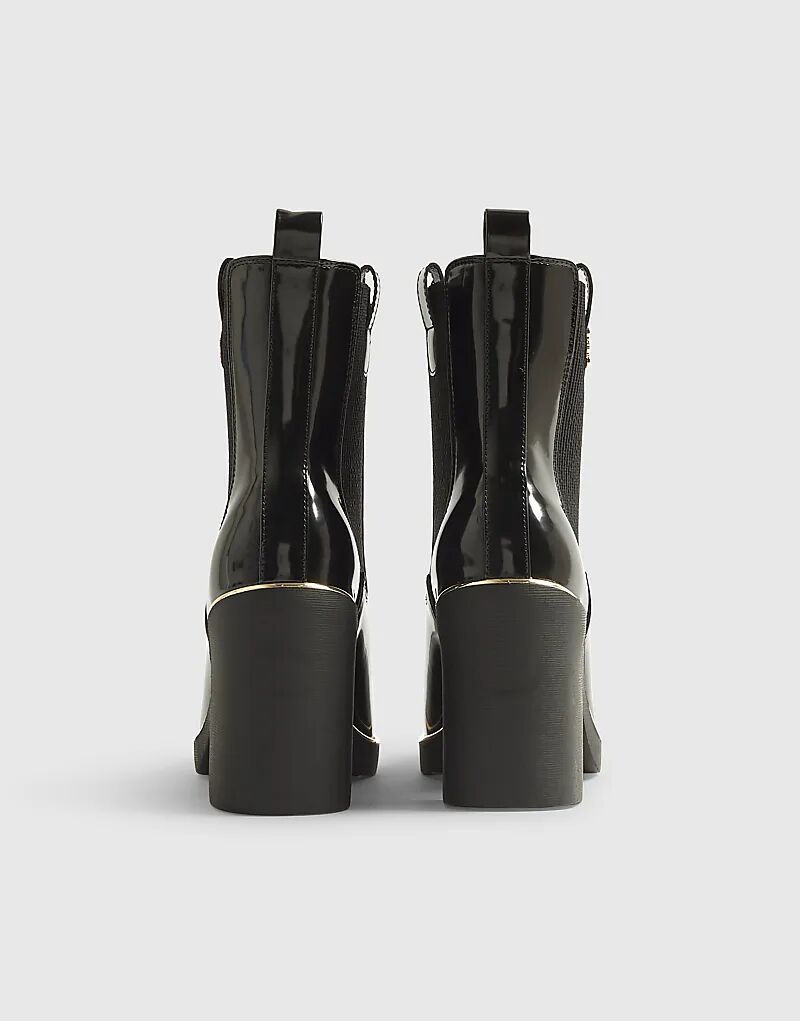 Ботинки челси на каблуке River Island черного цвета — фото 4