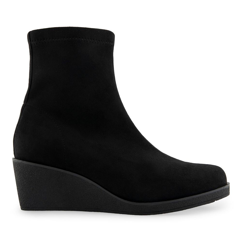 Женские ботильоны на танкетке Aerosoles Binnie, цвет Black Stretch Pebbled — фото 2