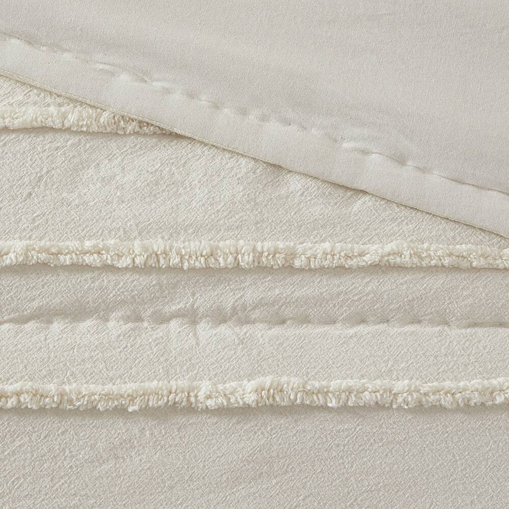 

Комплект одеял Urban Habitat Camden из 3 предметов из синели и хлопка с накладками, цвет Ivory