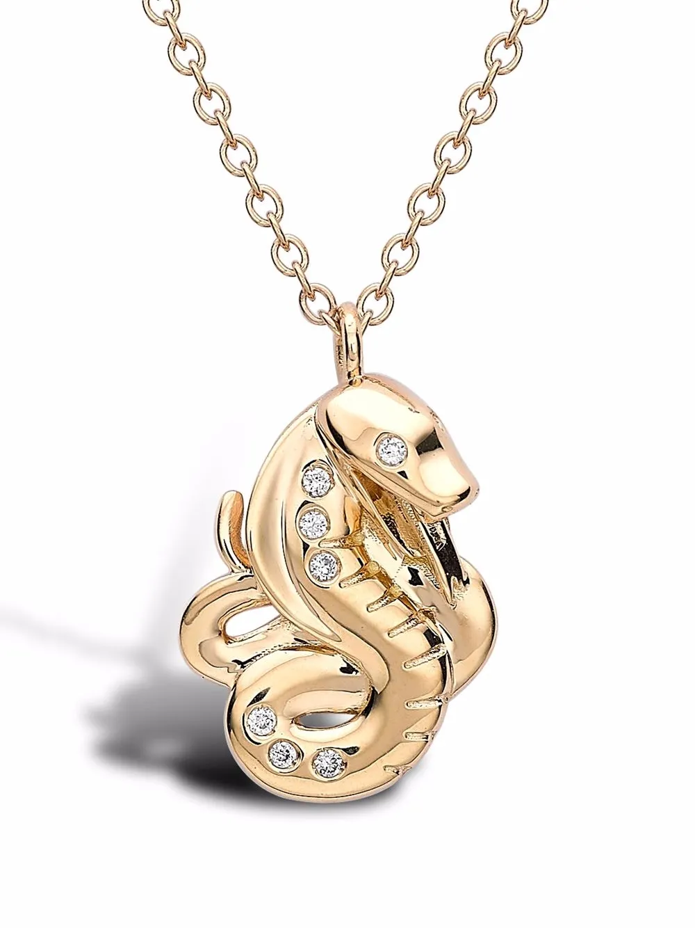 

Подвеска Zodiac Snake из желтого золота с бриллиантами Pragnell, золотой