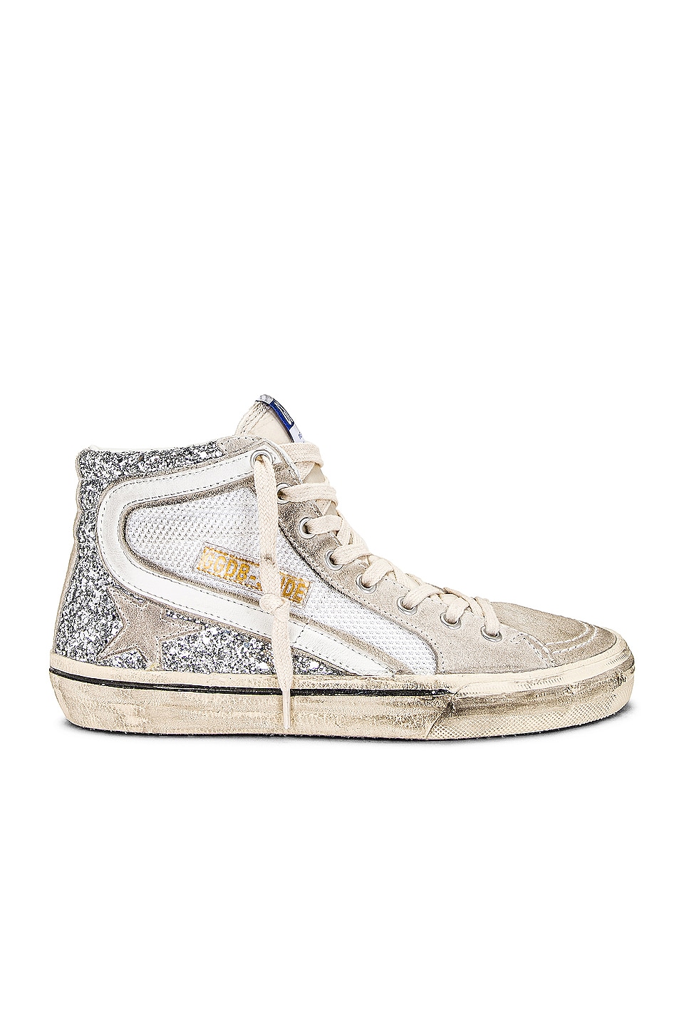 

Кроссовки Golden Goose Slide, цвет Silver, White, & Marble, Серебристый, Кроссовки Golden Goose Slide, цвет Silver, White, & Marble