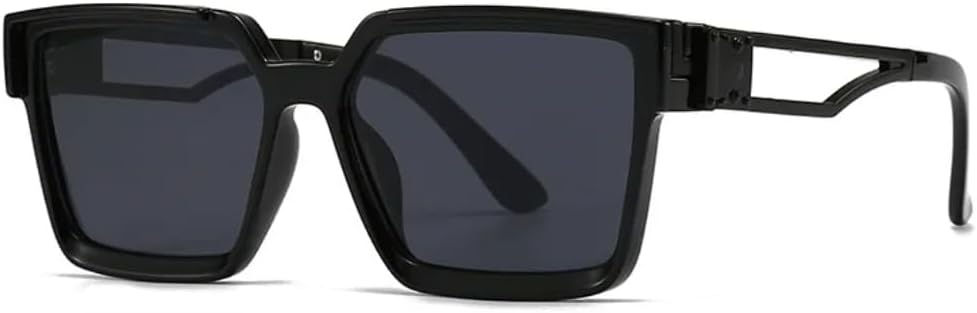 

Модные винтажные золотые солнцезащитные очки для женщин и мужчин, панк-очки, роскошные дизайнерские классические зеркальные очки с защитой от УФ-излучения UV400 SZVVBKK, Black Black Black