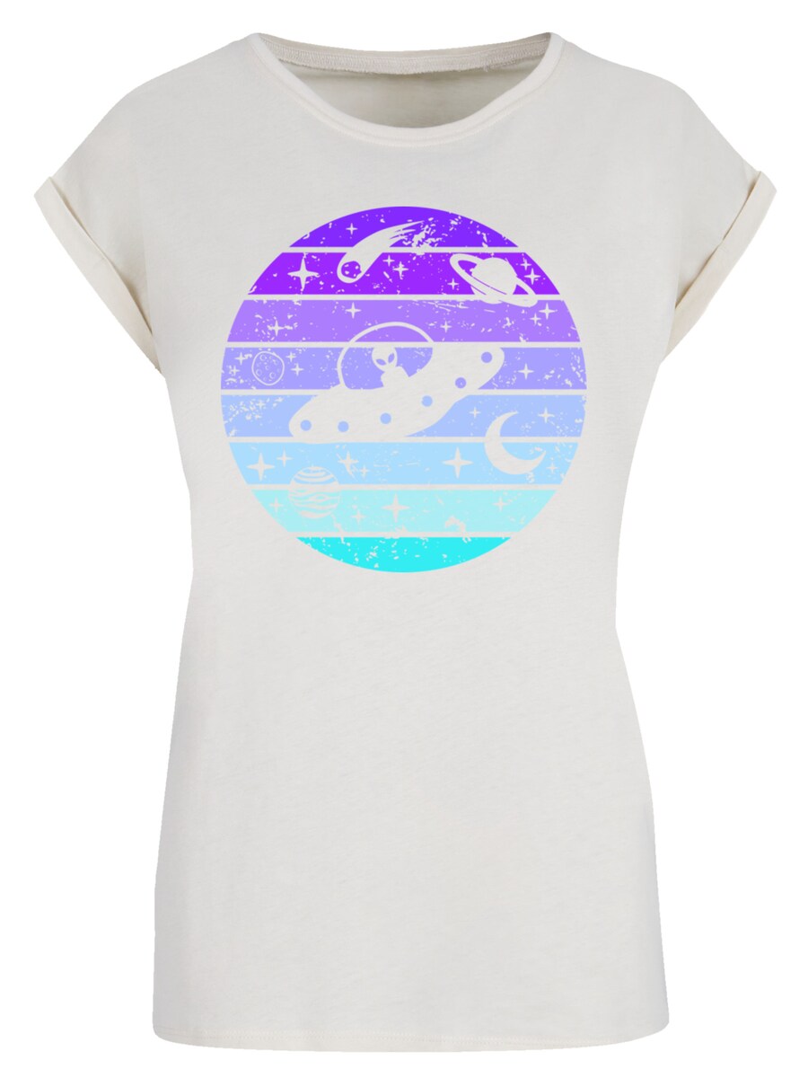 

Рубашка F4NT4STIC Retro Alien Weltraum Sonnenuntergang, цвет Pearl white