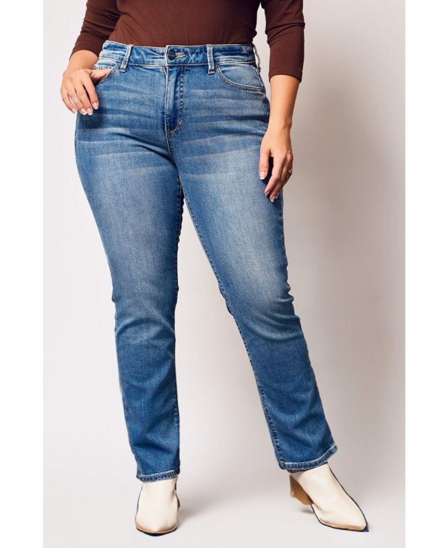 

Джинсы больших размеров с высокой посадкой и прямым кроем SLINK Jeans, Sutton