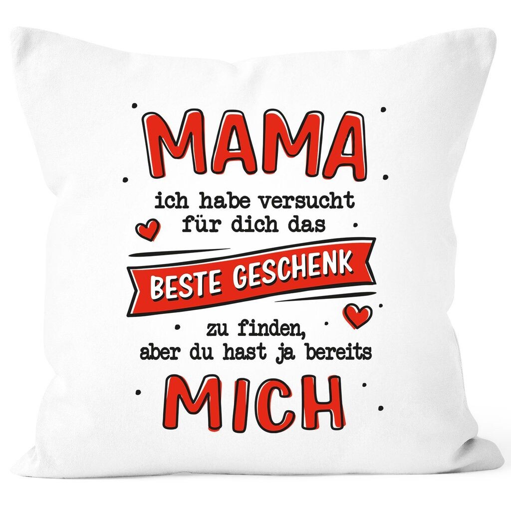 

Чехол на подушку в подарок маме с забавной надписью «Я/Мы пытались найти лучший подарок» SpecialMe Me, белый 40см x 40см
