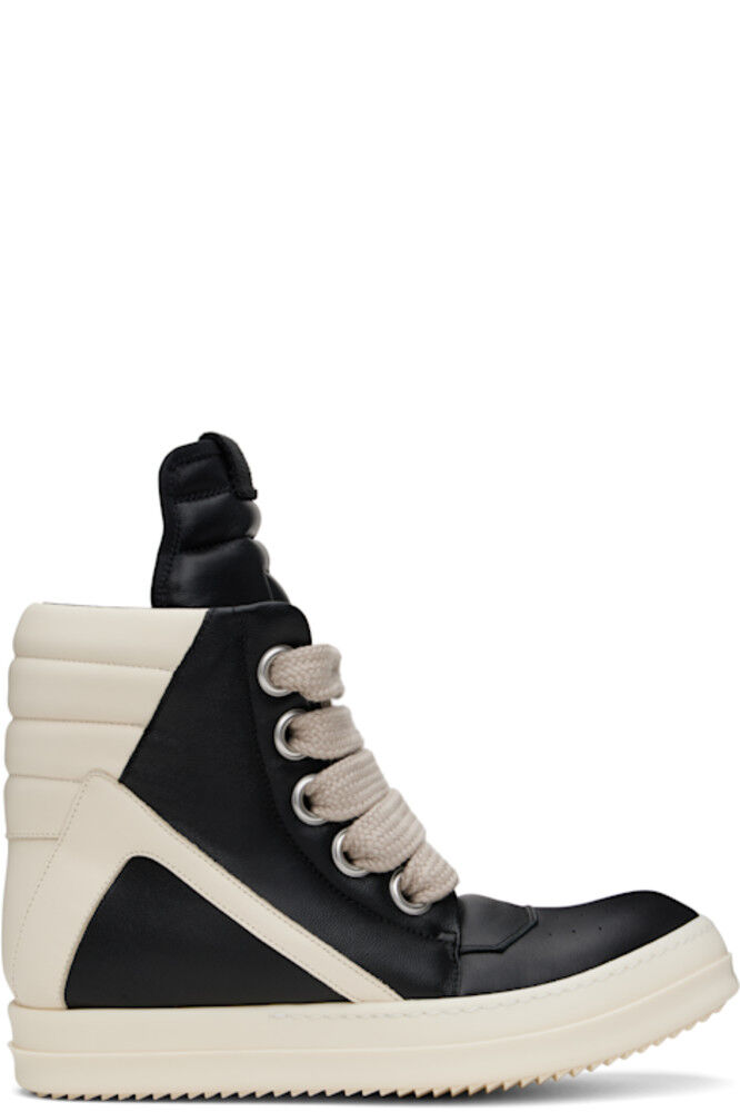 

Кроссовки Hollywood Jumbolace Geobasket в черно-белых тонах Rick Owens