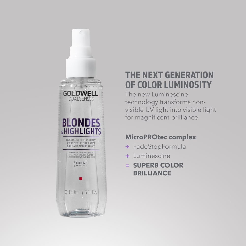 Dualsenses blondes & highlights несмываемая сыворотка-спрей для светлых и мелированных волос Goldwell, 150 мл — фото 3