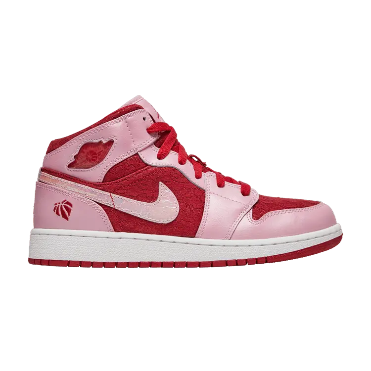 

Кроссовки Air Jordan Air Jordan 1 Mid Premium GS 'Valentine's Day', розовый